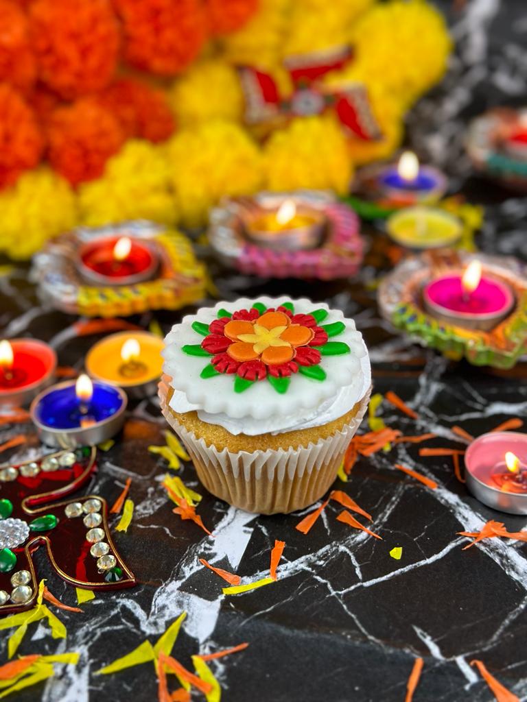 Diwali Vanilla Cupcake