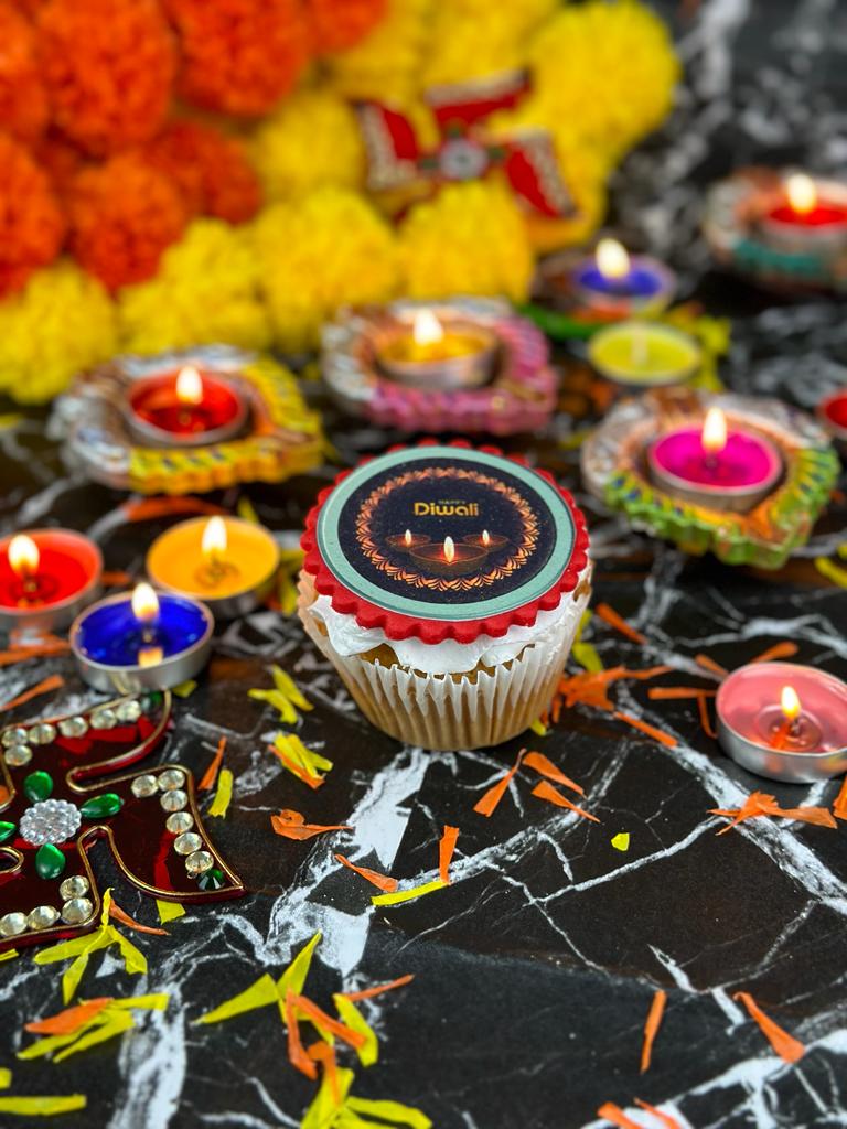 Diwali Red Velvet Cupcake