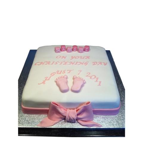 Baby Shower Cake Pink/White