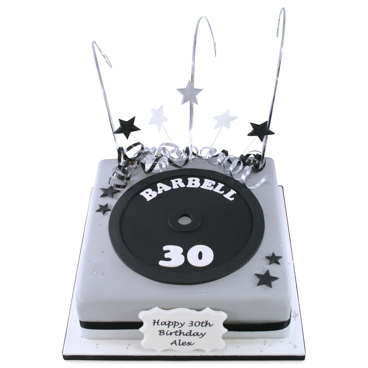 Barbell cake