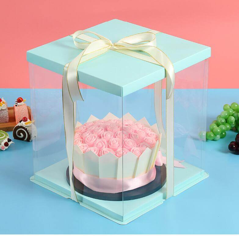 Beautiful  Transparent Cake Box depend color availability