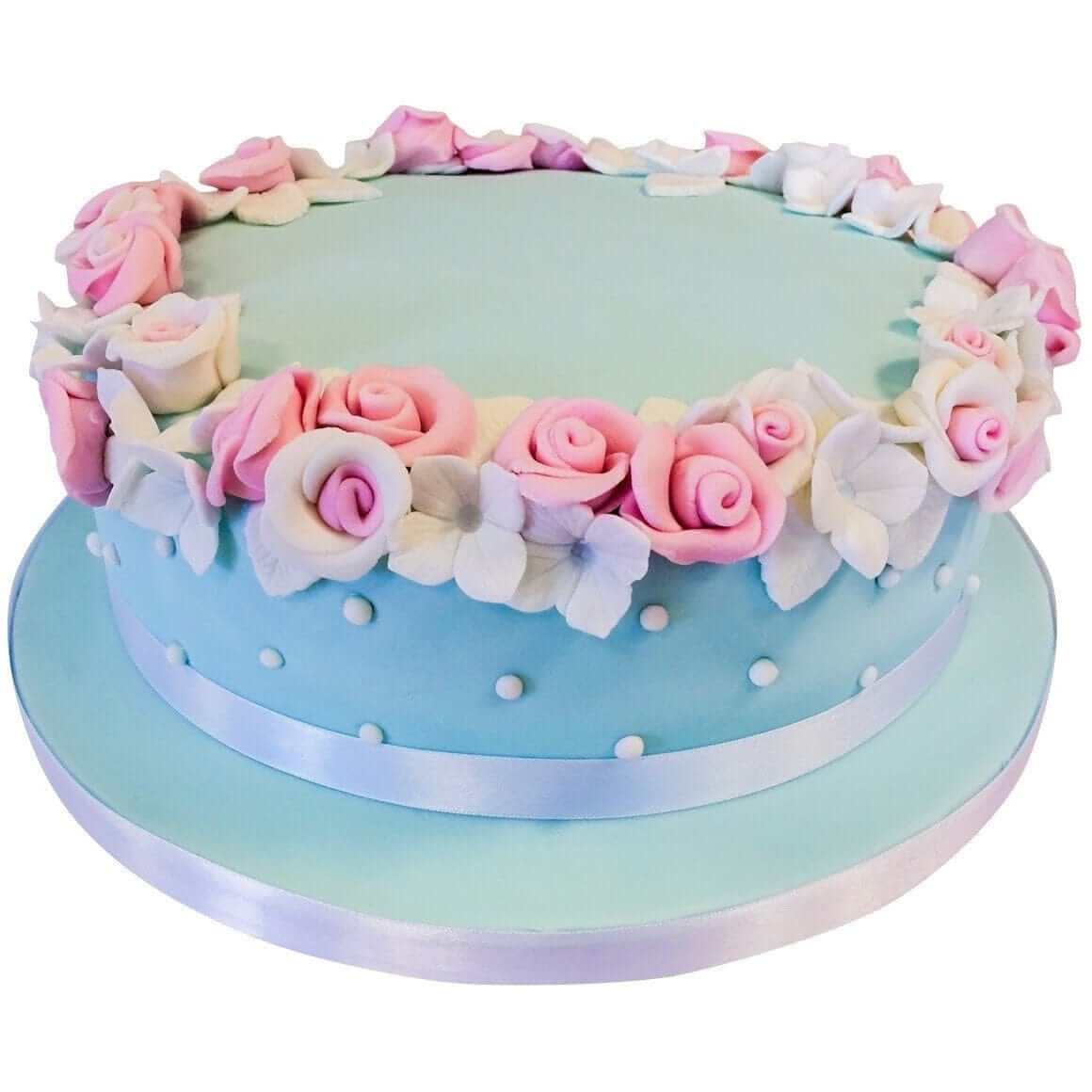 Bleu flower Cake