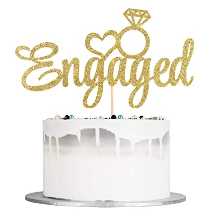 Cake topper engagement