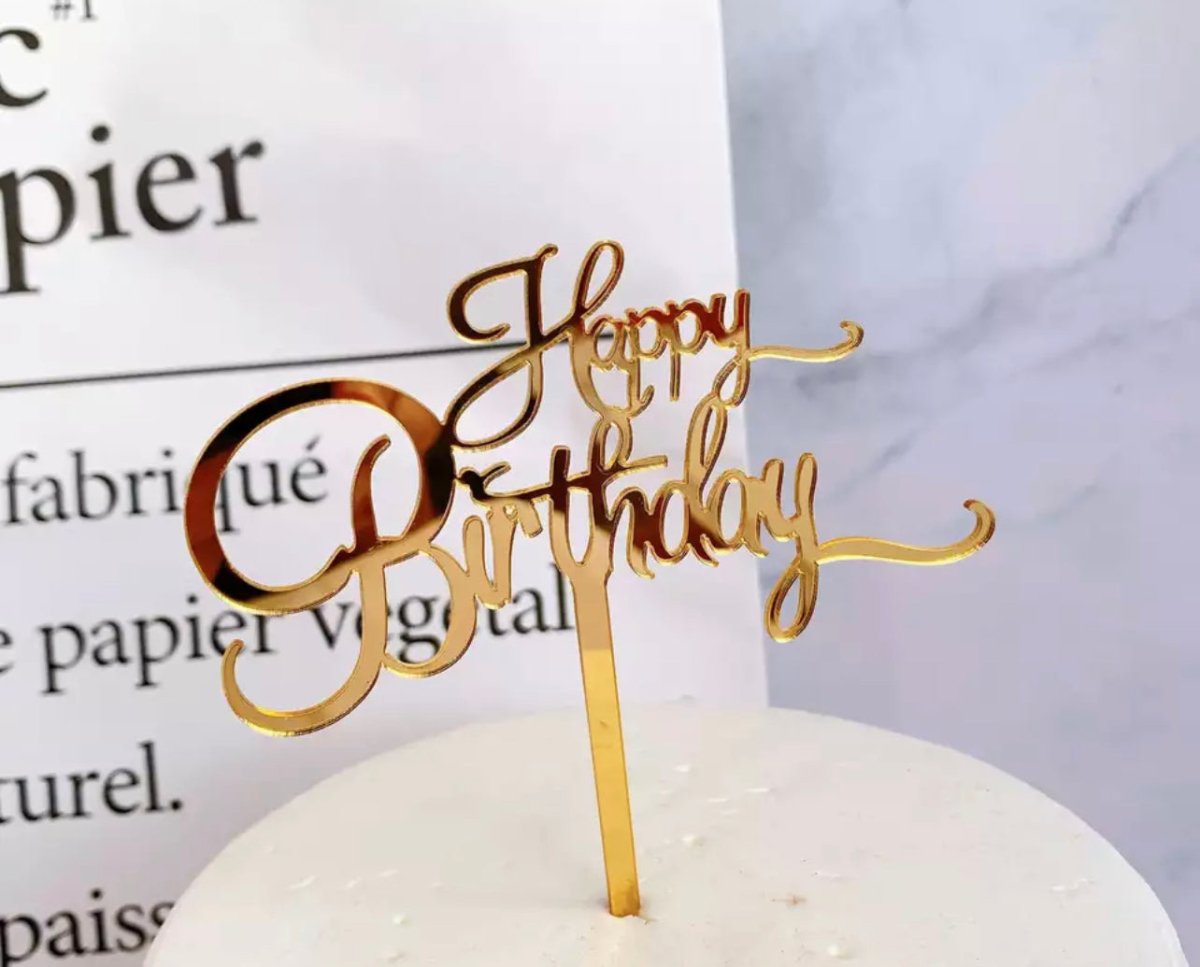 Cake topper Happy Birthday