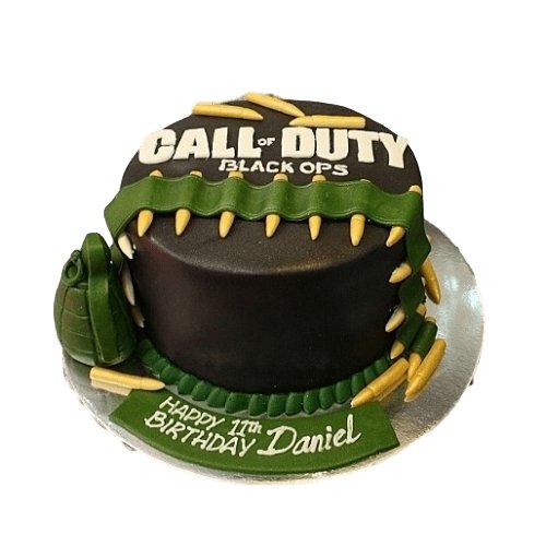 Call of duty Black Ops bullets Birthday cake