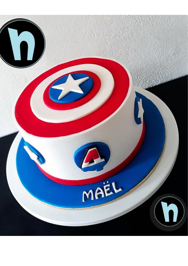 Captain America themed cake 2