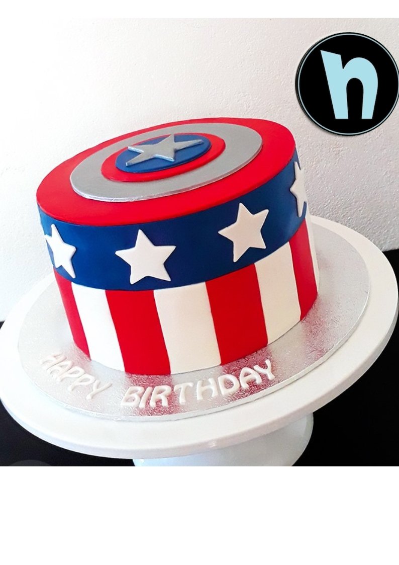 Captain America themed cake