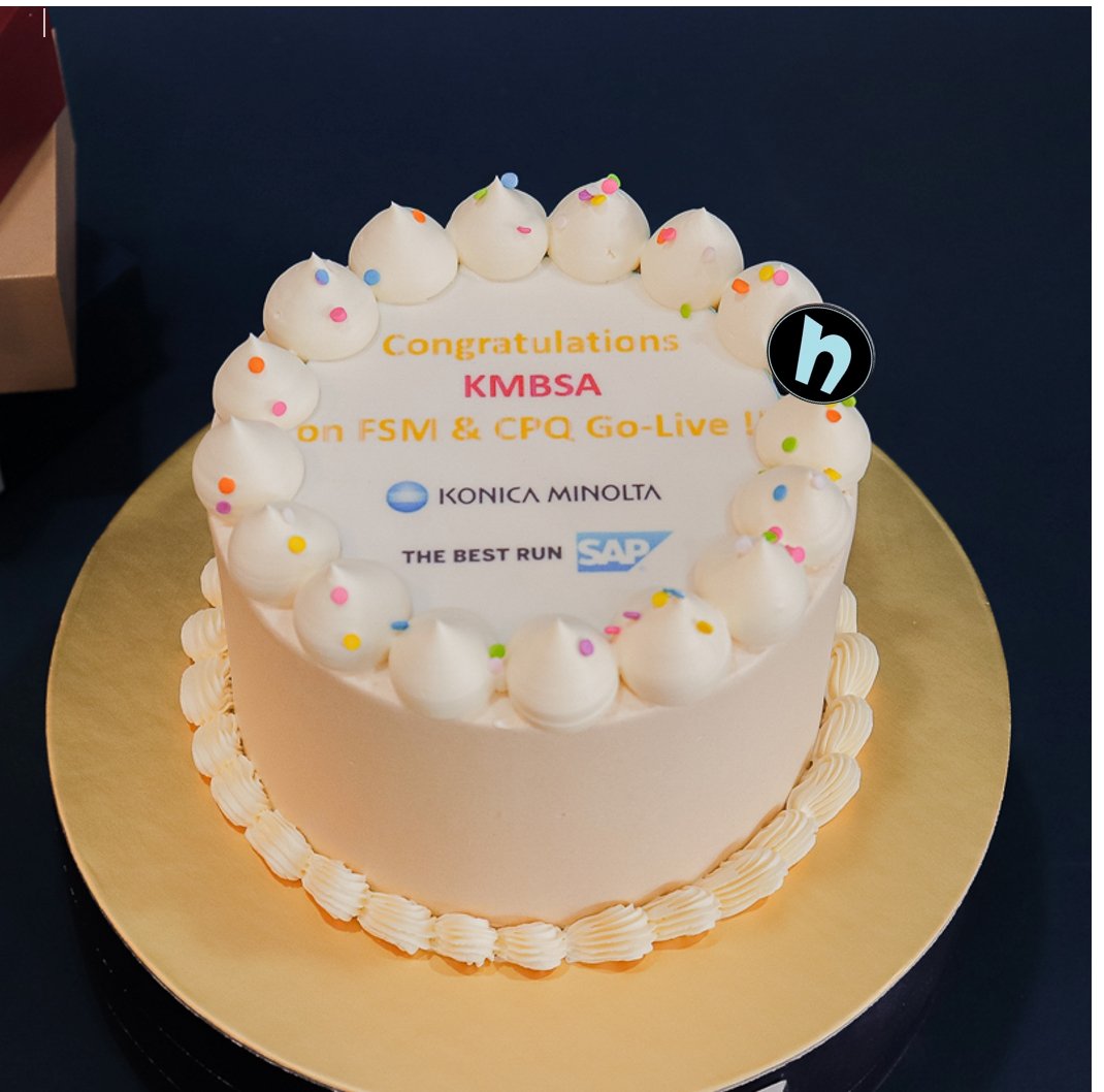 EDIBLE PRINTED COMPANY CONGRATULATORY CAKE