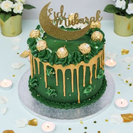 Eid Gold Drip Chocolate Cake