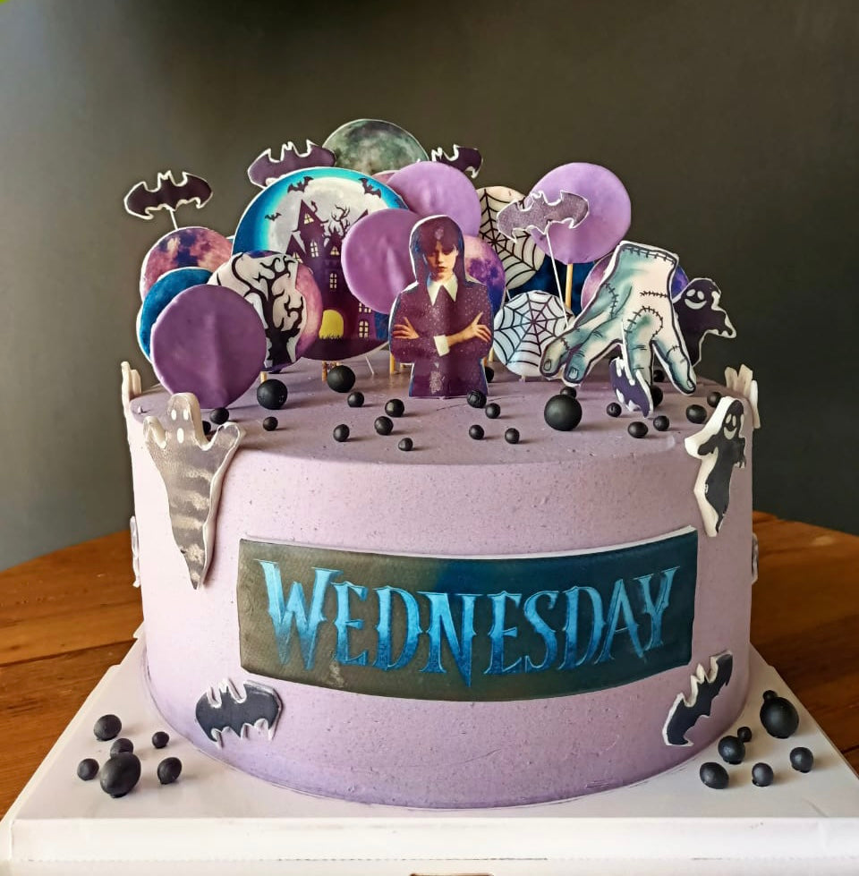 Wednesday Theme Cake