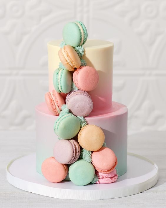 Macaron Birthday cake 2 tier