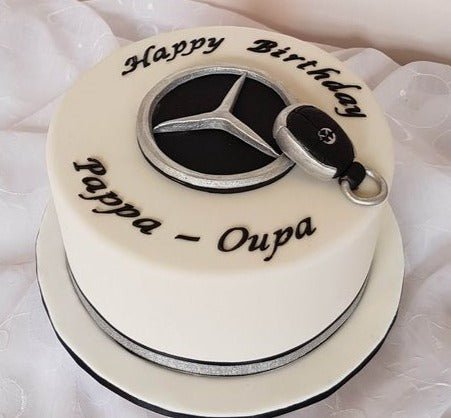 Mercedes themed birthday cake