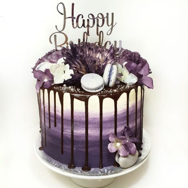 Macaron Birthday cake Purple Ombre