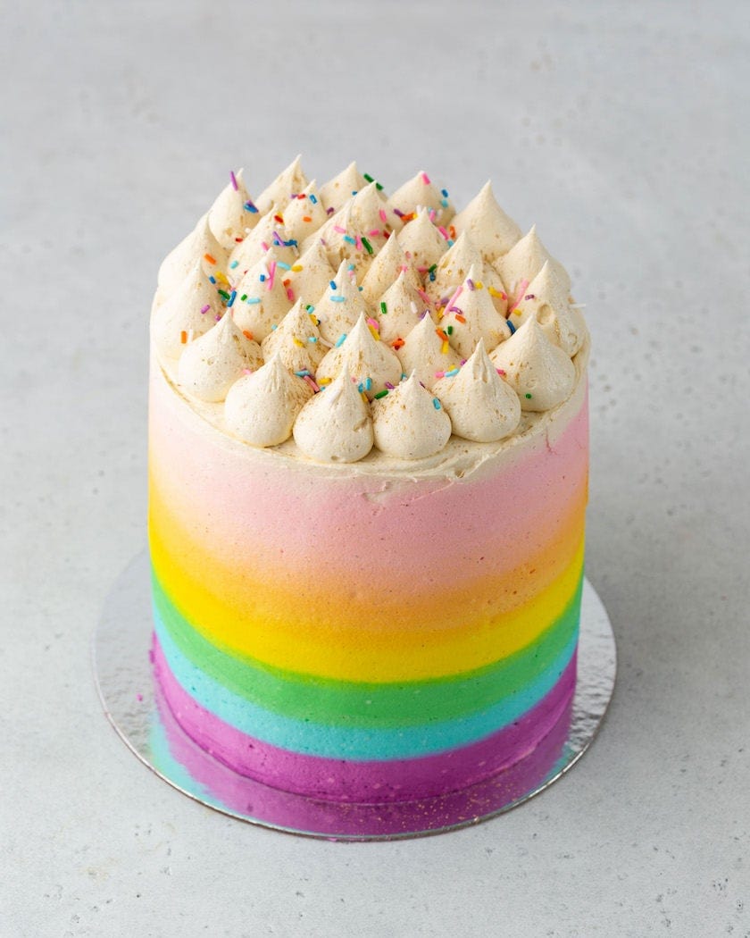 RAINBOW CAKE BIRTHDAY CAKE