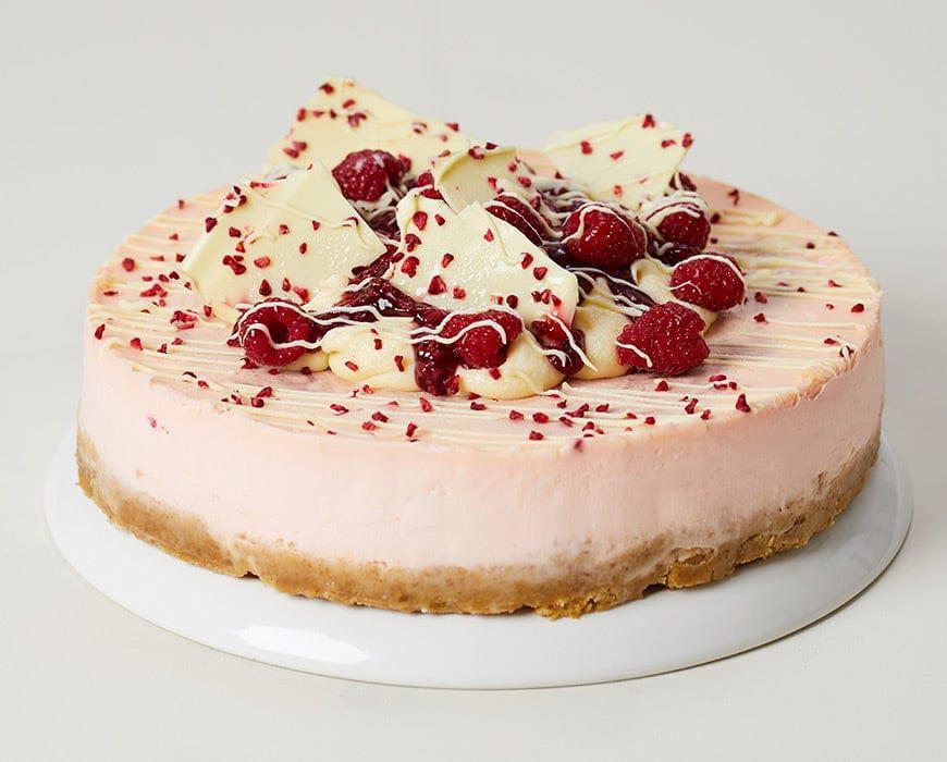 RASPBERRY AND WHITE CHOCOLATE CHEESECAKE