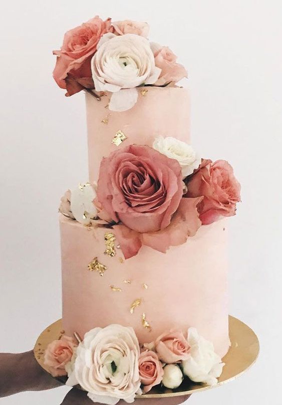 Romantic Blush Wedding cake