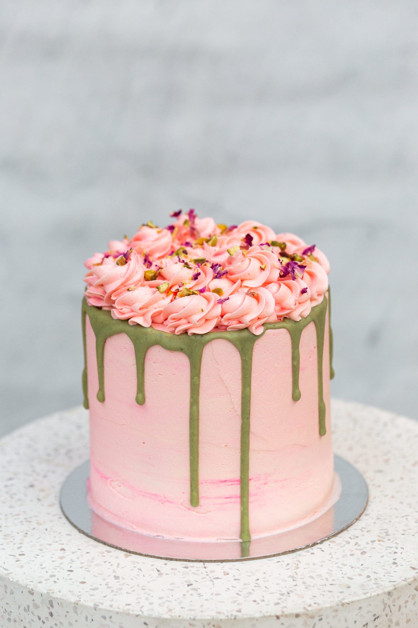 ROSEWATER & PISTACHIO  BIRTHDAY CAKE