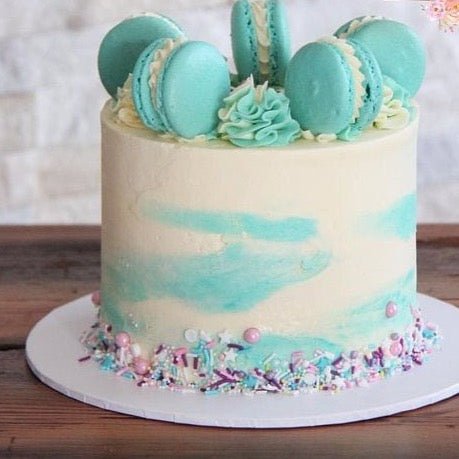 Macaron Birthday cake Turqouise