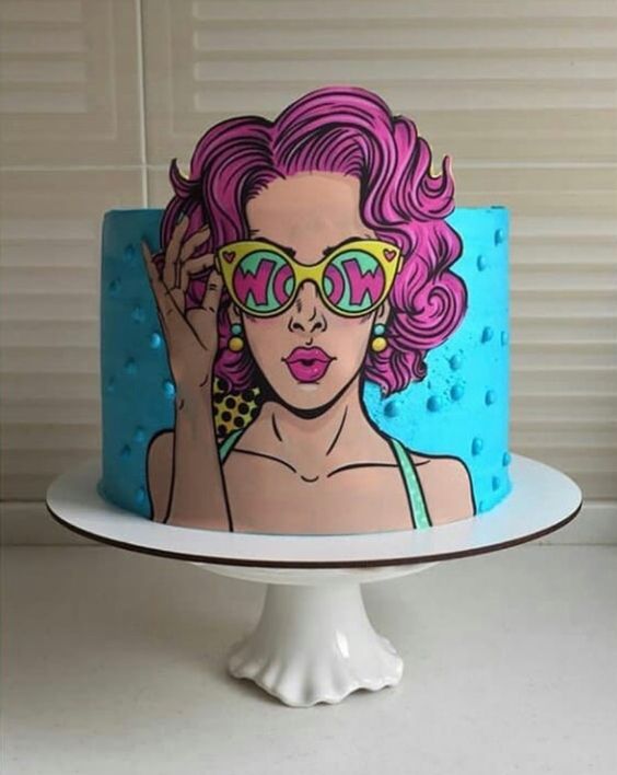 WOW Girls birthday Cake | Edible photo Cake